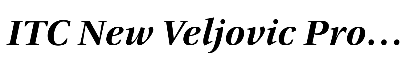 ITC New Veljovic Pro Bold Italic